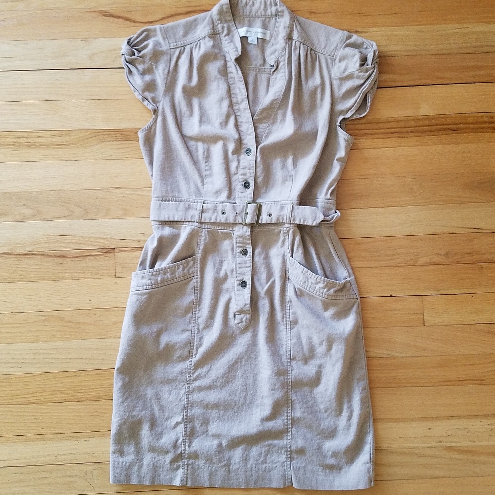 NY & Company Beige Sheath Dress - Medium
